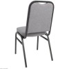 CHAISE BANQUET AVEC DOSSIER CARRE ET TISSU GRIS 4 PIECES dans CHAISES