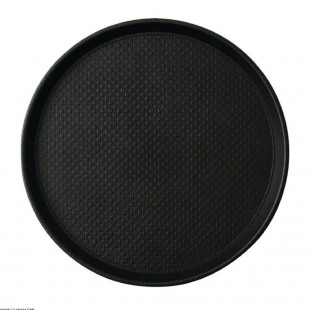 EOL  PLATEAU ANTIDERAPANT BLACKLINE ROND 310MM NOIR ROLTEX dans PRESENTATION DE COMPTOIR
