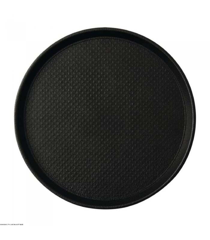 EOL  PLATEAU ANTIDERAPANT BLACKLINE ROND 310MM NOIR ROLTEX dans PRESENTATION DE COMPTOIR