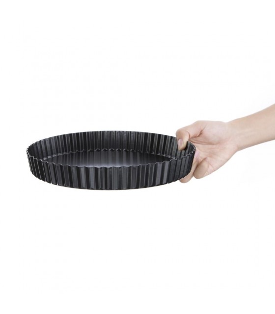 MOULE A TARTE ANTIADHESIF AVEC FOND MOBILE Ø25CM dans MOULES PATISSERIES