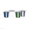 POT A SAUCE EN ACIER EMAILLE BLEU ET BLANC 114ML 6 PIECES dans ACIER EMAILLE