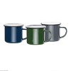 MUG EN ACIER EMAILLE BLEU ET NOIR 350ML 6 PIECES dans ACIER EMAILLE