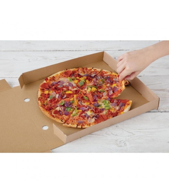 BOITE A PIZZA KRAFT 350MM 50 PIECES dans EMBALLAGE EN CARTON ET PAPIER