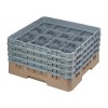 CASIER A VERRES 16 COMPARTIMENTS CAMRACK BEIGE HAUTEUR MAX 215MM CAMBRO dans PANIER DE LAVAGE