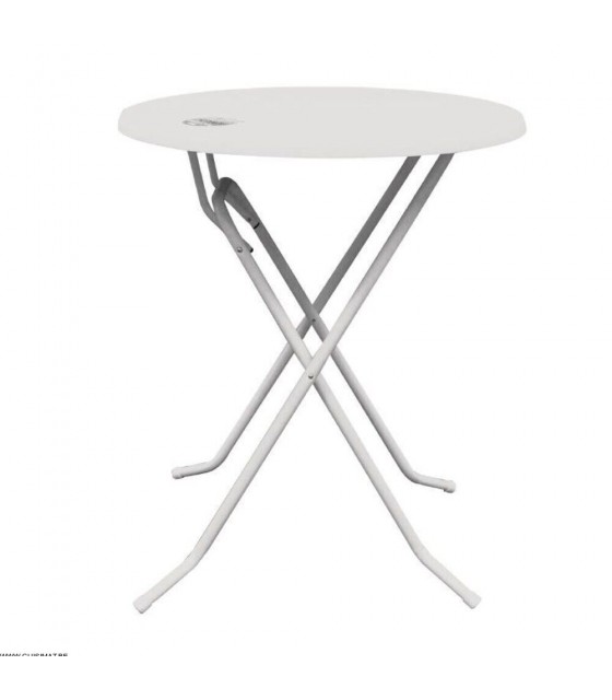 TABLE HAUTE BLANCHE Ø 70CM BRABANT MANGE DEBOUT dans TABLE HAUTE