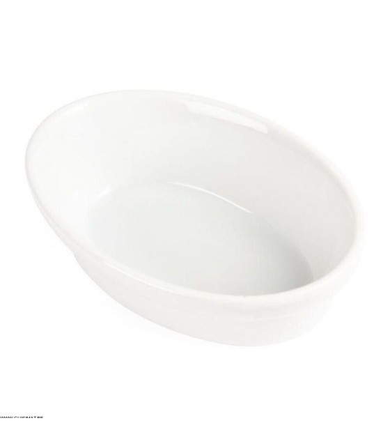 PLAT A GRATIN OVALE EN PORCELAINE BLANCHE 6 PIECES OLYMPIA dans OLYMPIA