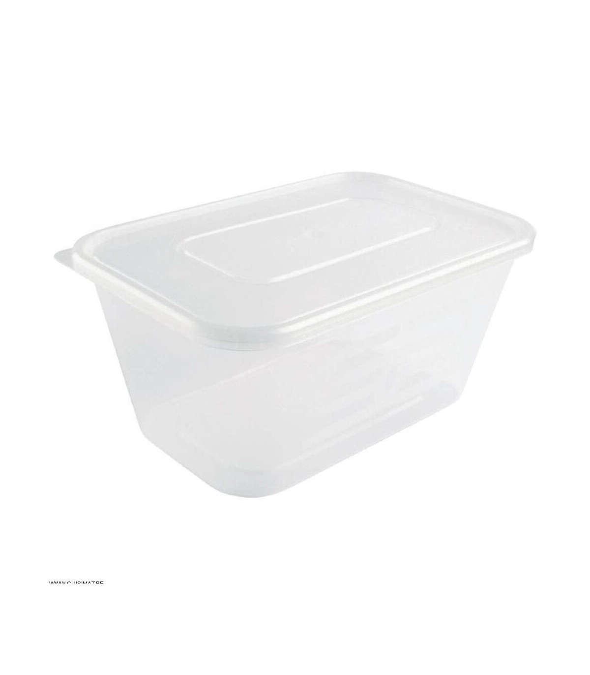 BAC PLASTIQUE + COUVERCLE POUR MICRO-ONDES 1000ML PAR 250 PIECES CUISIMAT dans EMBALLAGE EN PLASTIQUE