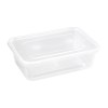 BAC PLASTIQUE + COUVERCLE POUR MICRO-ONDES 650ML PAR 250 PIECES CUISIMAT dans EMBALLAGE EN PLASTIQUE