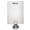 SUPPORT POUR MENU ROND INOX dans SUPPORTS DE PRESENTATION