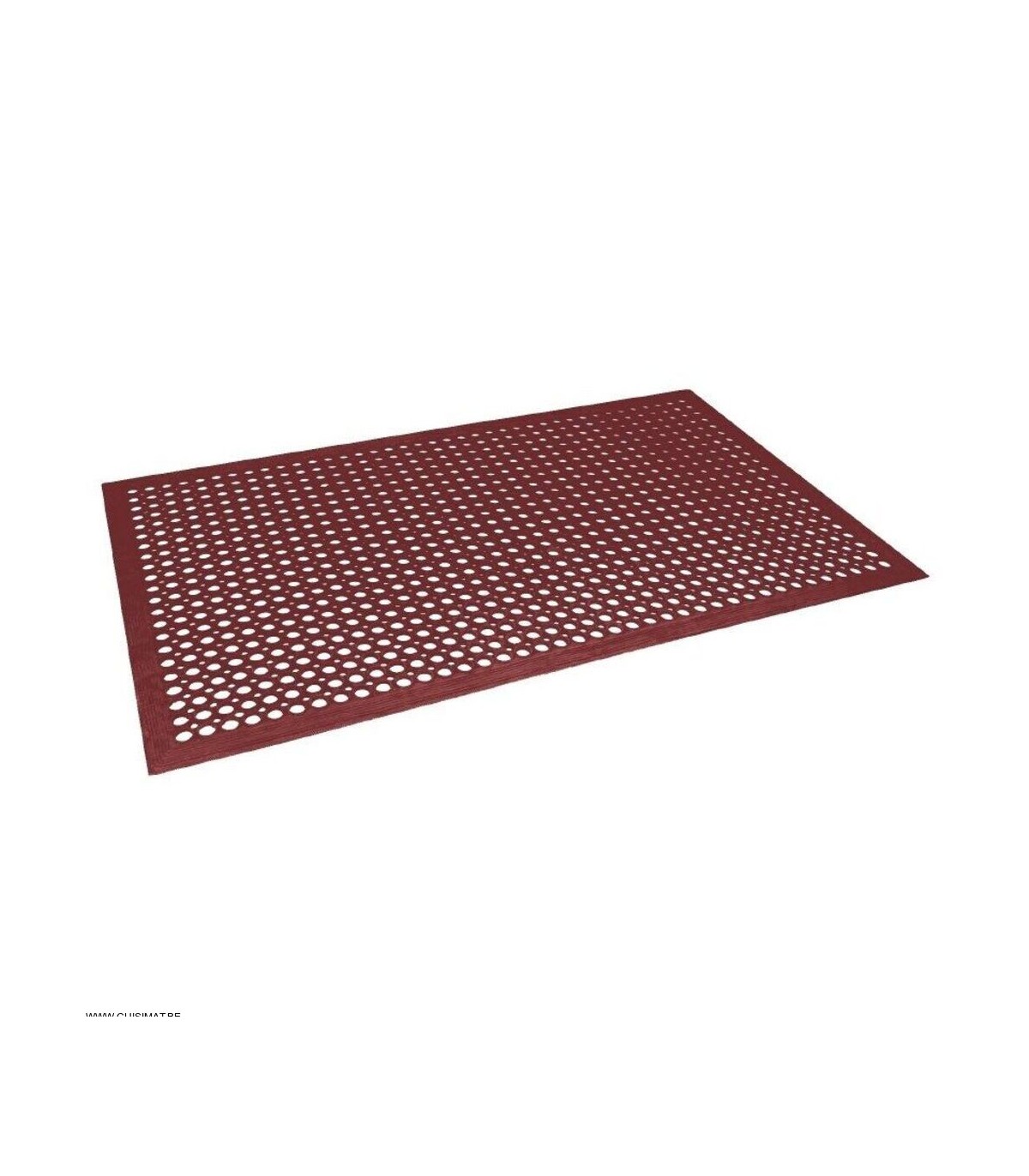 TAPIS EN CAOUTCHOUC ANTI-FATIGUE ROUGE 0.9*1.5M CUISIMAT dans CANIVEAU