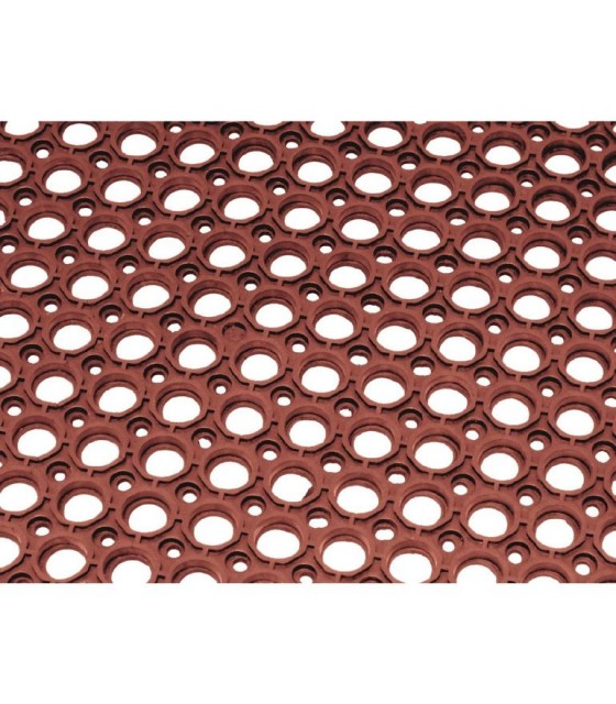 TAPIS EN CAOUTCHOUC ANTI-FATIGUE ROUGE 0.9*1.5M CUISIMAT dans CANIVEAU