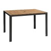 TABLE RECTANGULAIRE EN ACIER ET ACACIA 120CM dans TABLE EN BOIS