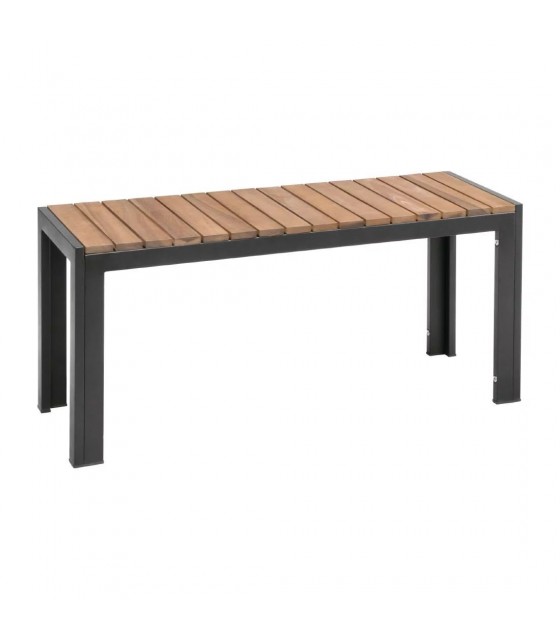 BANCS EN ACIER ET ACACIA 100CM LOT DE 2 dans CHAISES