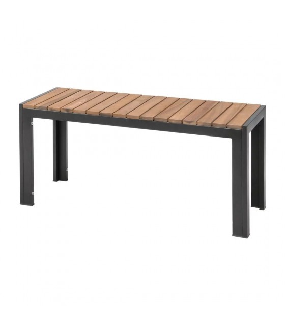 BANCS EN ACIER ET ACACIA 100CM LOT DE 2 dans CHAISES