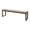 BANCS INDUSTRIELS EN ACIER ET ACACIA 160CM LOT DE 2 dans CHAISES