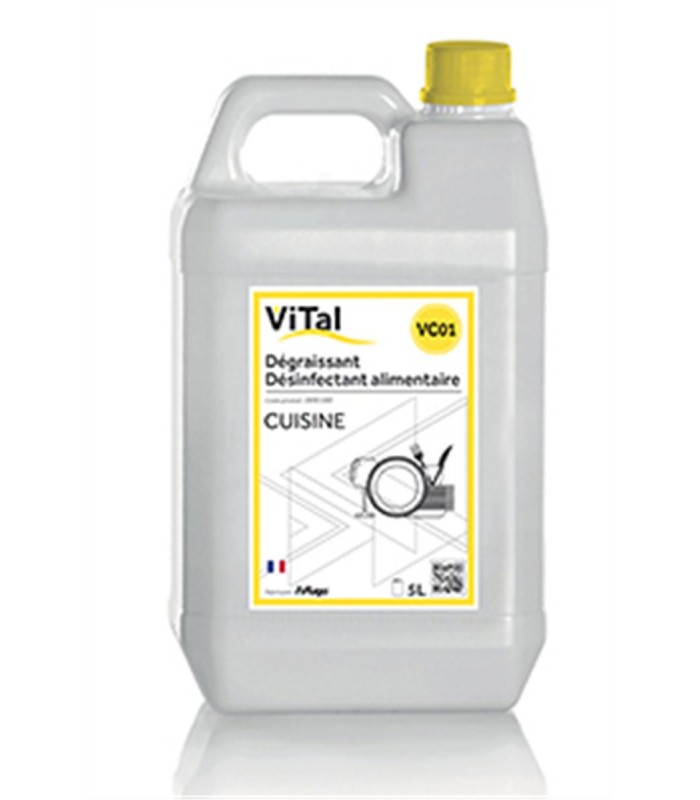 DEGRAISSANT DESINFECTANT ALIMENTAIRE 5LT VITAL CUISINE VC01 dans DEGRAISSANT