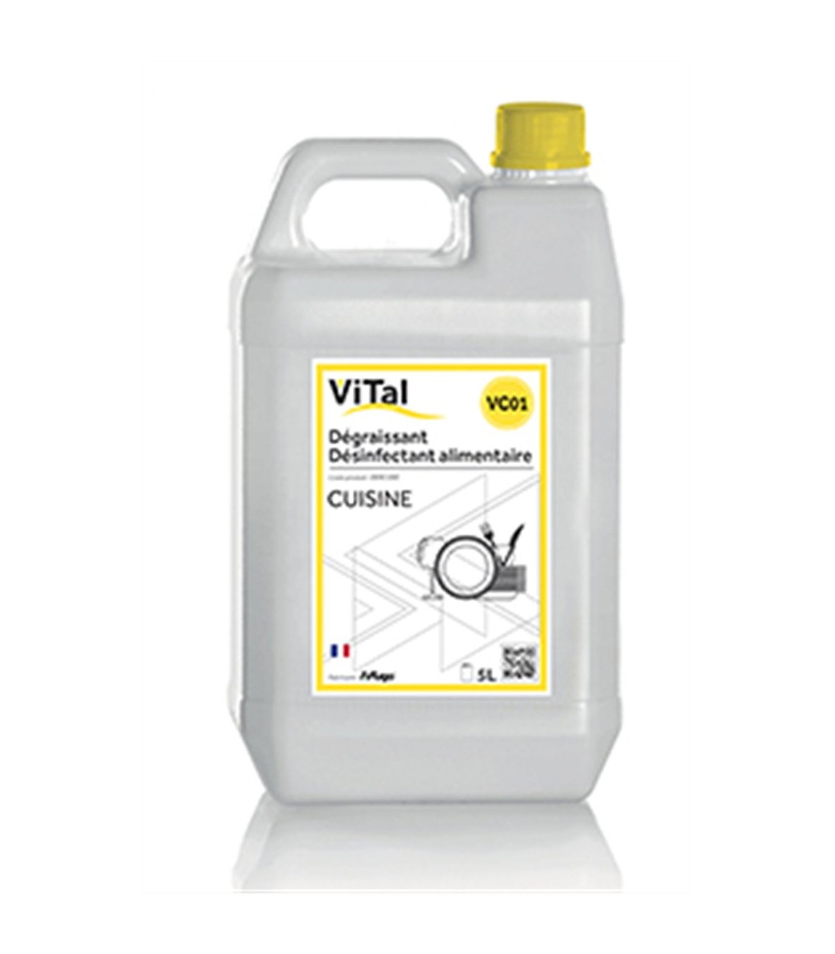DEGRAISSANT DESINFECTANT ALIMENTAIRE 5LT VITAL CUISINE VC01 dans DEGRAISSANT