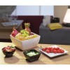 EOL  BOL EN MELAMINE CARRE BLANC 25*25*H12CM 3.8LT APS dans PRESENTATION DE BUFFET