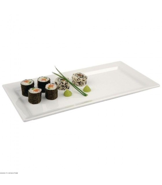 PLATEAU EN MELAMINE BLANC RECTANGULAIRE 35.5*18*H3CM APS dans PRESENTATION DE BUFFET