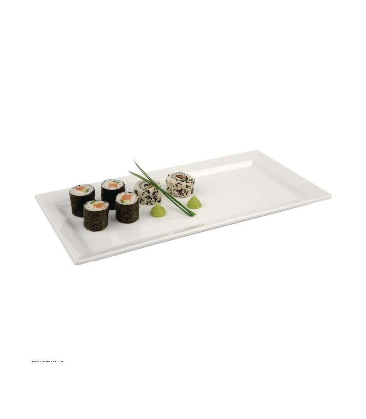 PLATEAU EN MELAMINE BLANC RECTANGULAIRE 35.5*18*H3CM APS dans PRESENTATION DE BUFFET