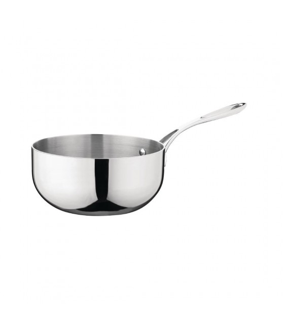 POELON CONIQUE INOX TRIPLE EPAISSEUR Ø20CM VOGUE dans SAUTEUSE