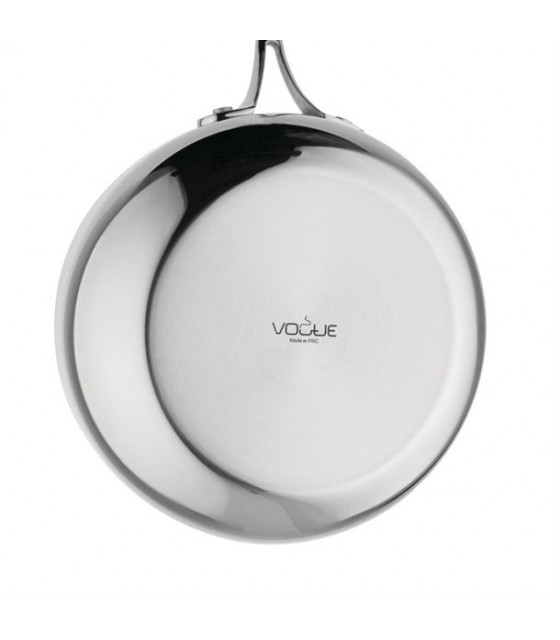 POELON CONIQUE INOX TRIPLE EPAISSEUR Ø20CM VOGUE dans SAUTEUSE