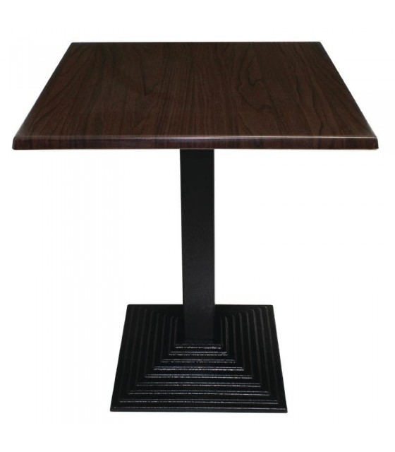 PLATEAU DE TABLE MARRON FONCE CARRE 700MM BOLERO dans TABLE EN KIT