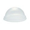 COUVERCLE DOME COMPOSTABLE AVEC TROU POUR BOISSON FRAICHE 340ML ET 4 54ML 1000 PIECES dans PLASTIQUE