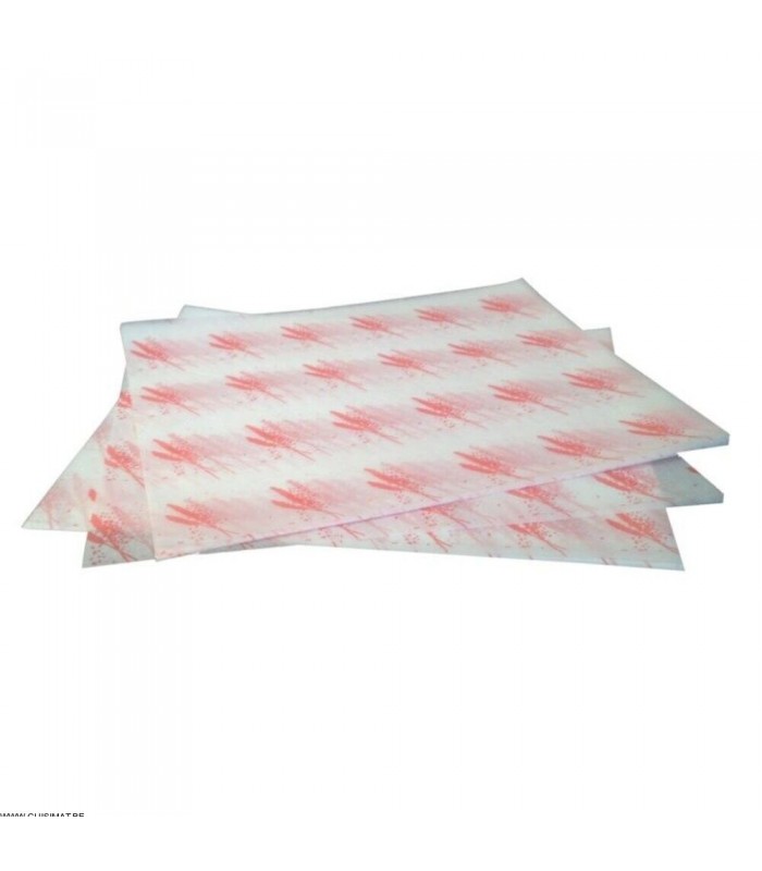 EOL  PAPIER EMBALLAGE BURGER HOT-DOG ROUGE 1000 PIECES dans EMBALLAGE EN CARTON ET PAPIER