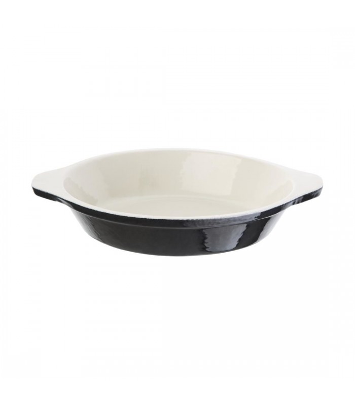 PLAT A GRATINER ROND NOIR MAT 150*30(H)MM VOGUE dans CASSEROLES