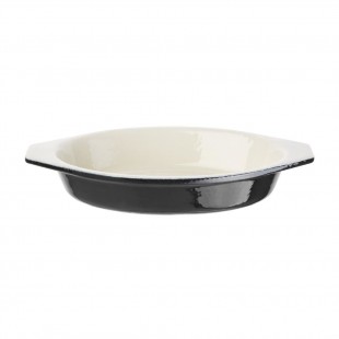 PLAT A GRATINER ROND NOIR MAT 150*30(H)MM VOGUE dans CASSEROLES