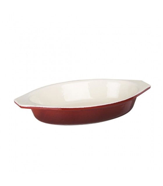 PLAT A GRATINER OVALE ROUGE 195*140*40(H)MM VOGUE dans CASSEROLES