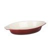 PLAT A GRATINER OVALE ROUGE 195*140*40(H)MM VOGUE dans CASSEROLES