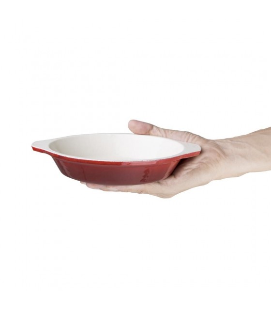 PLAT A GRATINER OVALE ROUGE 195*140*40(H)MM VOGUE dans CASSEROLES