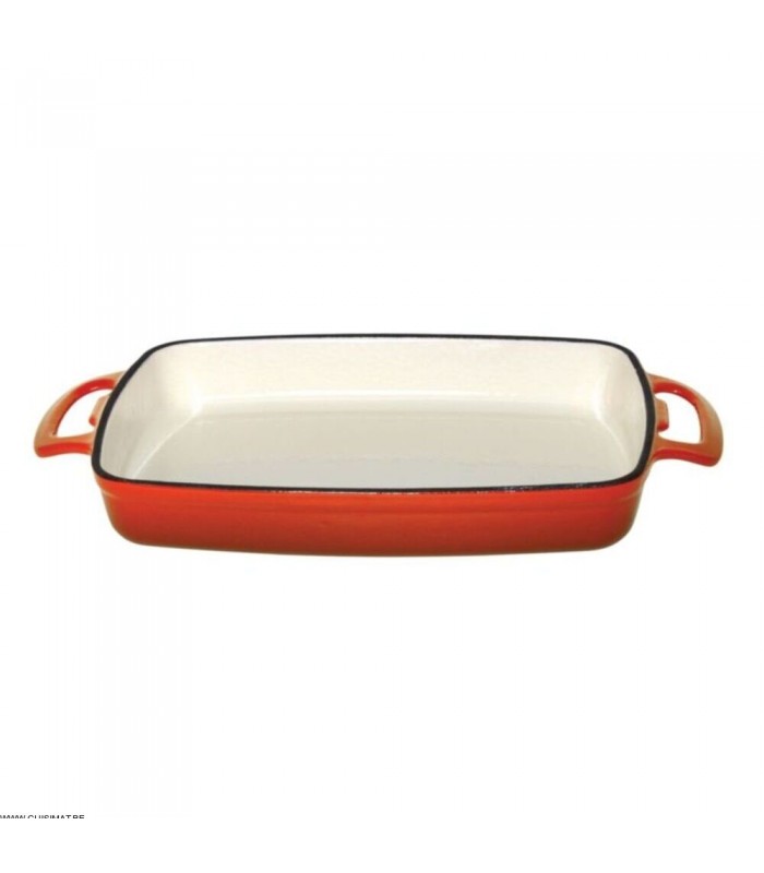 PLAT RECTANGULAIRE EN FONTE ORANGE 482ML VOGUE dans CASSEROLES