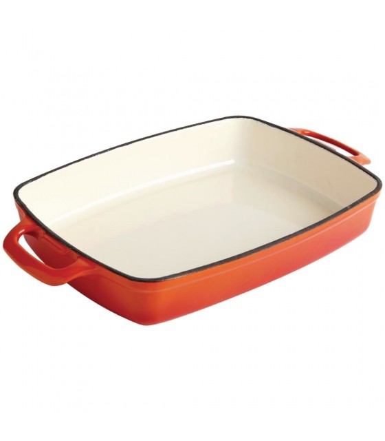 PLAT RECTANGULAIRE EN FONTE ORANGE 482ML VOGUE dans CASSEROLES