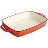 PLAT RECTANGULAIRE EN FONTE ORANGE 482ML VOGUE dans CASSEROLES