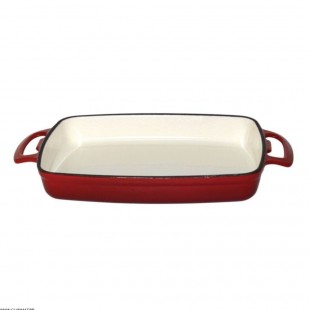 PLAT RECTANGULAIRE EN FONTE ROUGE 482ML VOGUE dans CASSEROLES