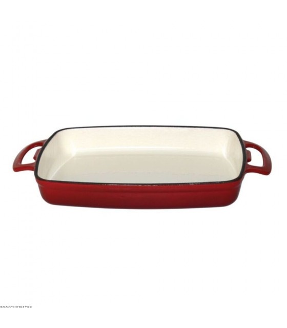 PLAT RECTANGULAIRE EN FONTE ROUGE 482ML VOGUE dans CASSEROLES