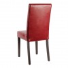 CHAISE EN SIMILI CUIR ROUGE 2 PIECES dans CHAISES