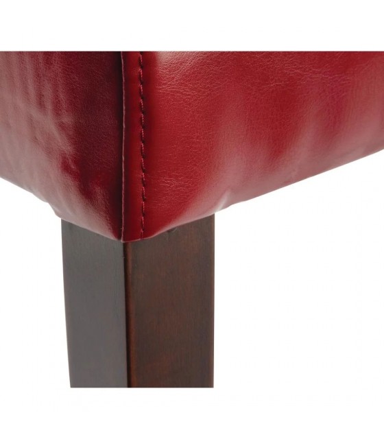 CHAISE EN SIMILI CUIR ROUGE 2 PIECES dans CHAISES