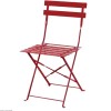 CHAISE DE TERRASSE ROUGE LOT DE 2 dans CHAISES