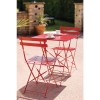 CHAISE DE TERRASSE ROUGE LOT DE 2 dans CHAISES