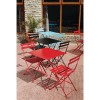 CHAISE DE TERRASSE ROUGE LOT DE 2 dans CHAISES