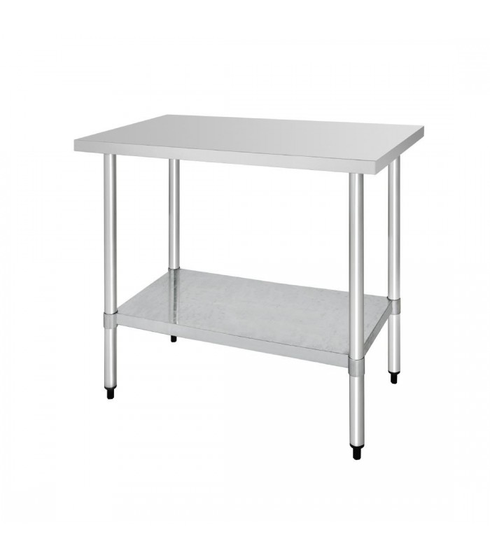 TABLE DE PREPARATION INOX L120CM PROF:70CM SANS DOSSERET EN KIT CUISIMAT dans TABLES INOX