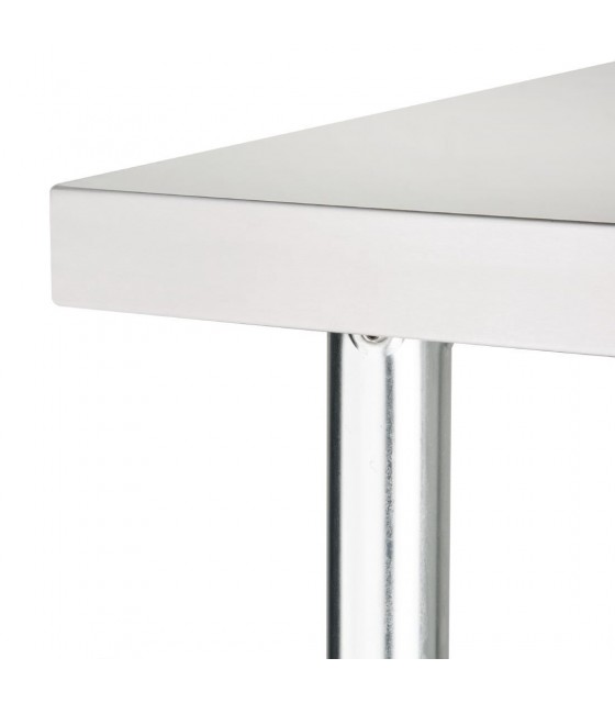 TABLE DE PREPARATION INOX L120CM PROF:70CM SANS DOSSERET EN KIT CUISIMAT dans TABLES INOX