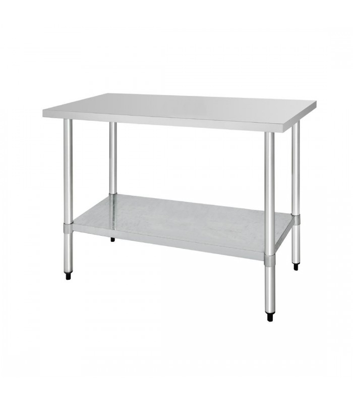 TABLE DE PREPARATION INOX L150CM PROF:70CM SANS DOSSERET EN KIT CUISIMAT dans TABLES INOX