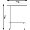 TABLE DE PREPARATION INOX L150CM PROF:70CM SANS DOSSERET EN KIT CUISIMAT dans TABLES INOX