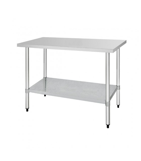 TABLE DE PREPARATION INOX L180CM PROF:70CM SANS DOSSERET EN KIT CUISIMAT dans TABLES INOX