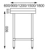 TABLE DE PREPARATION INOX L120CM PROF:70CM AVEC DOSSERET EN KIT CUISIMAT dans TABLES INOX